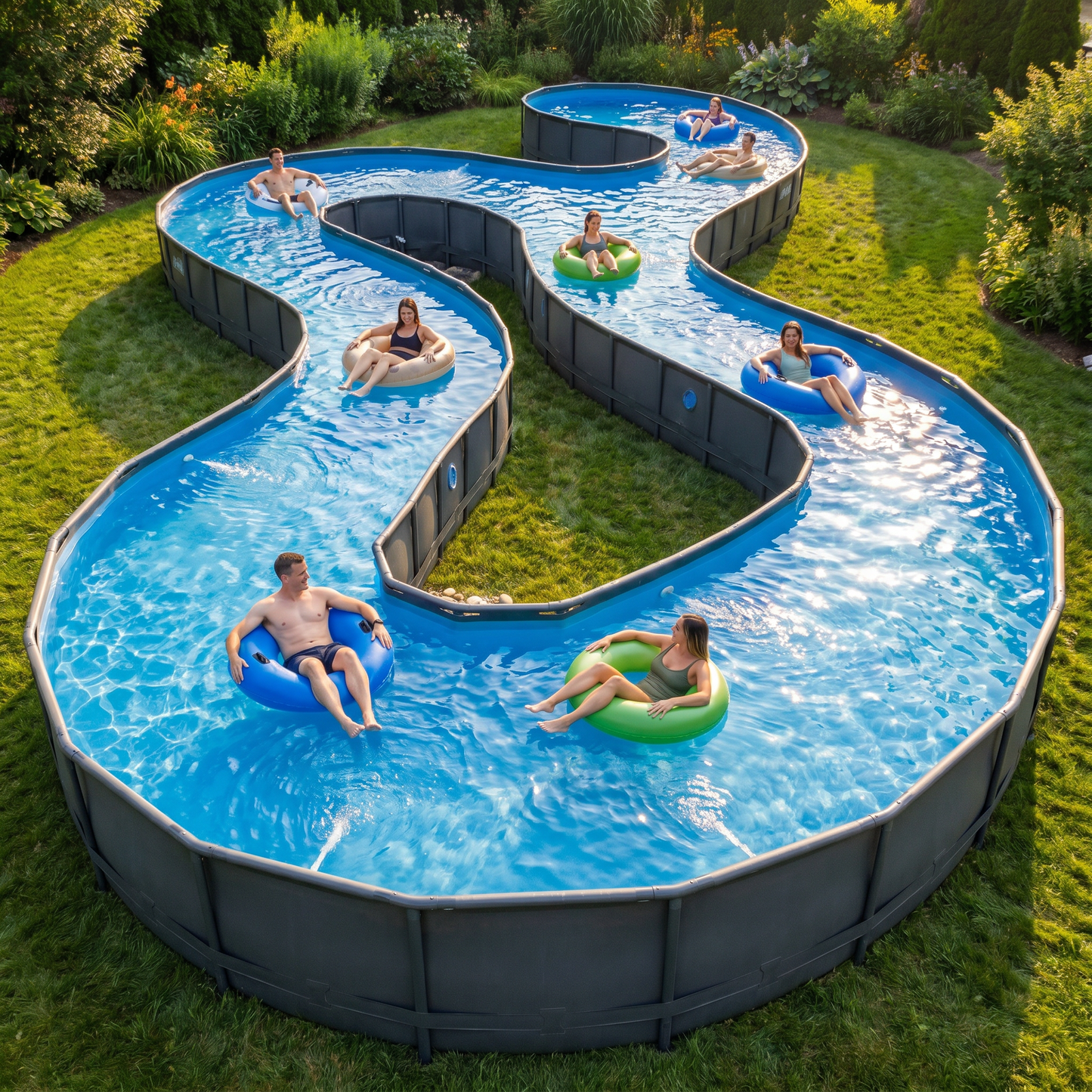 Модулен Lazy River басейн за градина