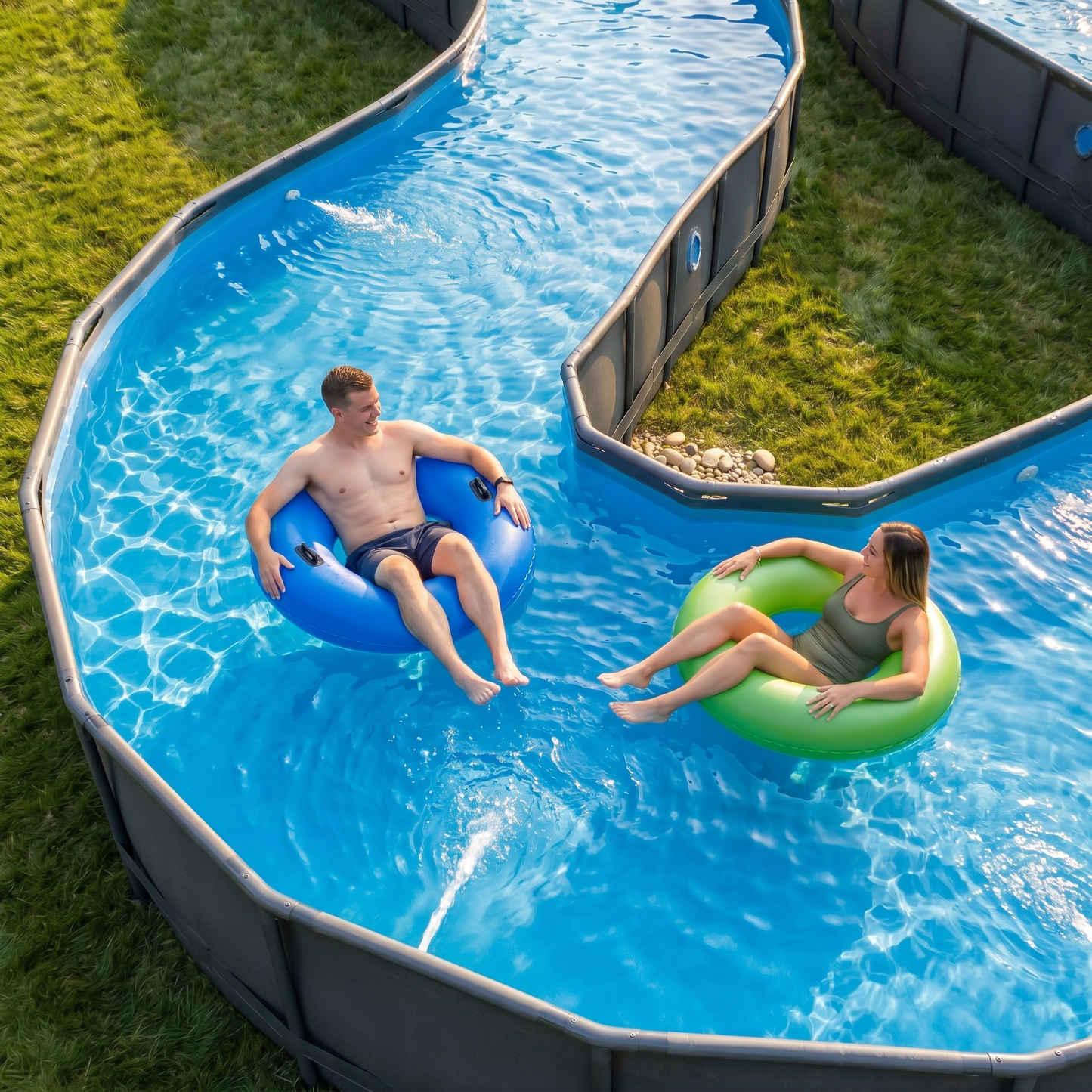 Модулен Lazy River басейн за градина